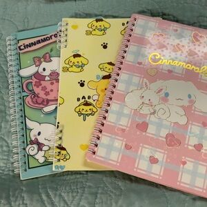 Cinnamoroll and Pom Pom Spiral Notebooks Set